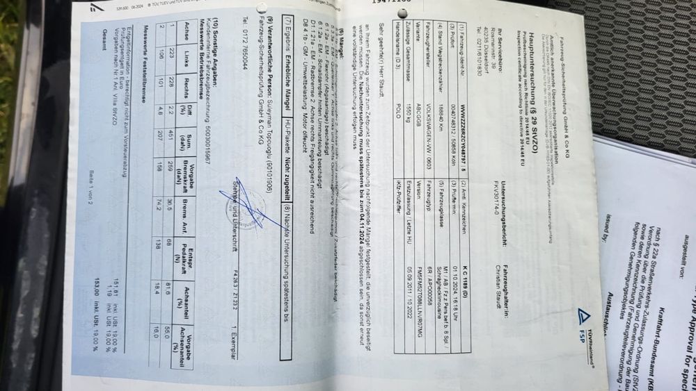 Vw polo 2011 E5 1.4MPI