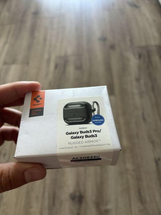 Carcasa Spigen rugged armor Matte Black Galaxy Bud3 Pro/ Buds3