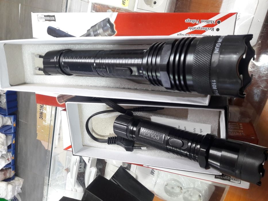 lanterna electrosoc police metalica