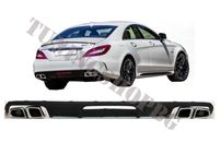 Спортен 63 AMG дифузер с ауспухови накрайници Mercedes Benz W218 CLS