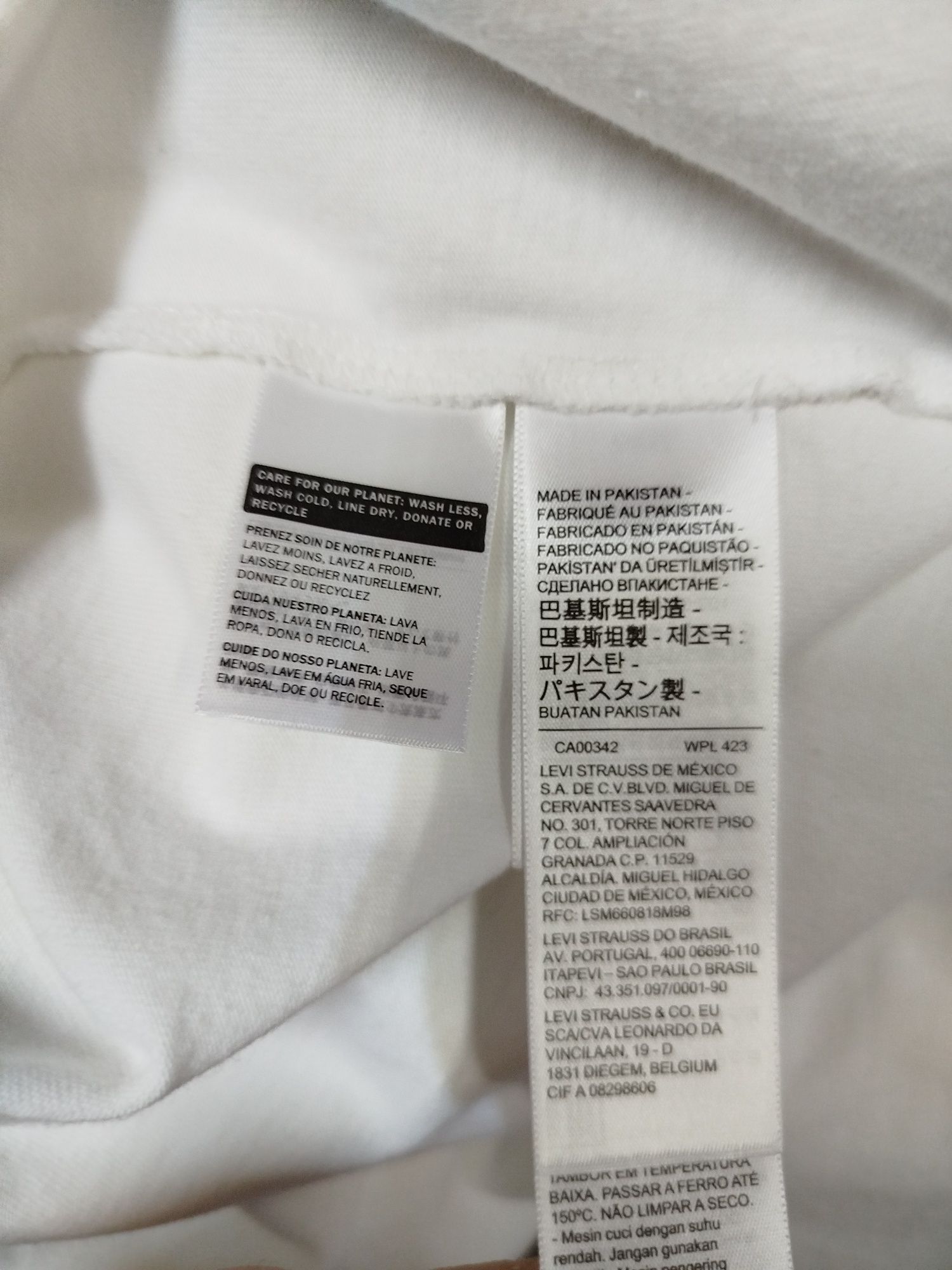 Огромна тениска Levi's 3XL 4XL 5XL нова мъжка бяла оригинална батал
