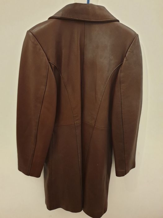 Geaca iarna piele dama fabricata Romania Sebis Florex, Marime M