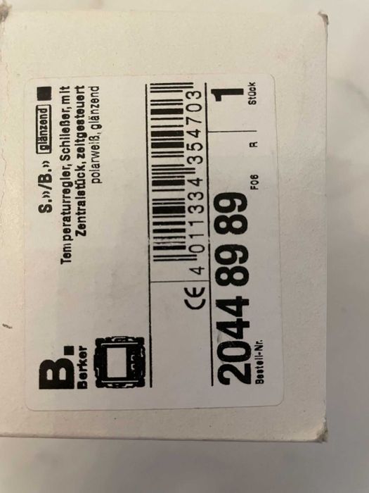 termostat profesional BERKER centrala termica incalzire pardoseala nou