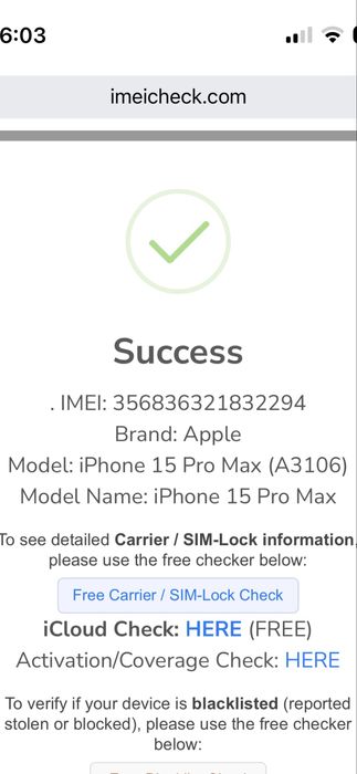 iPhone 15 Pro Max 256GB Titanium
