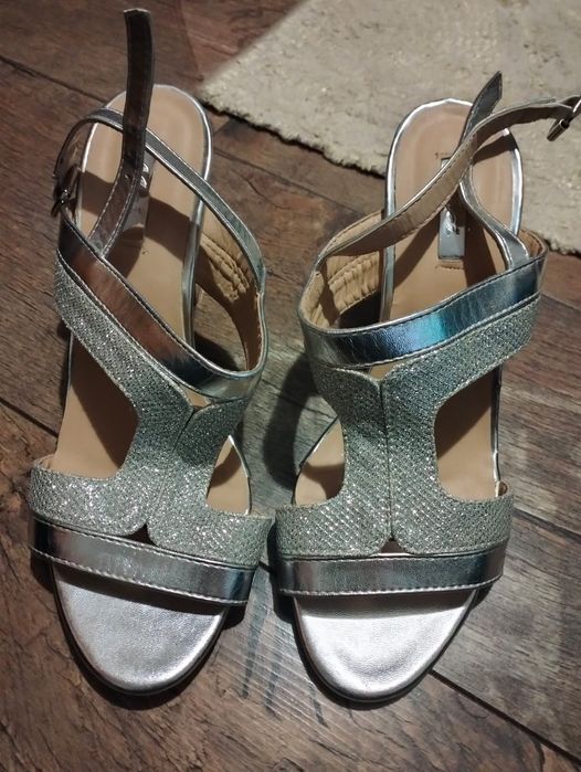 Sandale dama argintiu