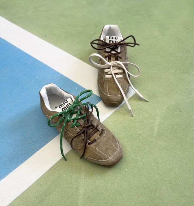 Miu miu кецове велур by new balance