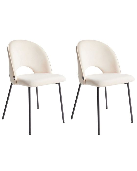 NOU Set 2 scaune "COVELO", catifea