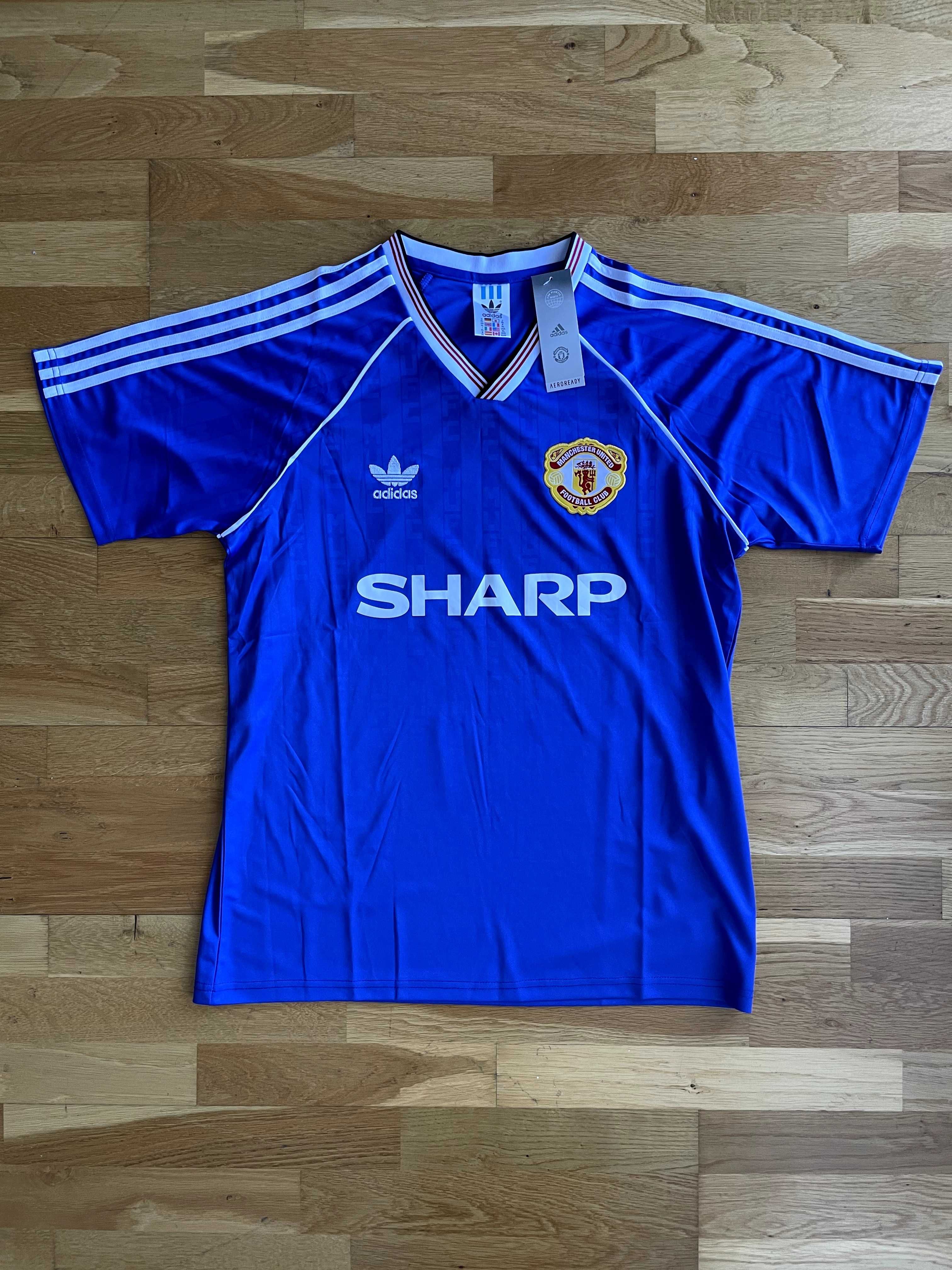 Rare Manchester United Retro Replica Shirt 88-90, L-XL, New