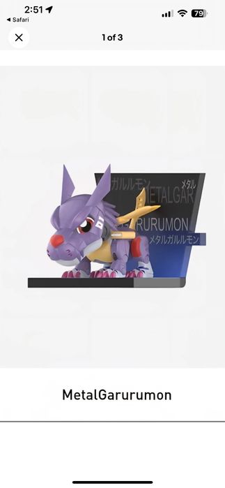 ОРИГИНАЛНА MetalGarurumon Pop Mart Digimon серия магнити