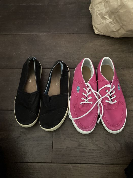 Маратонки и мокасини Toms, Lacoste размер 36