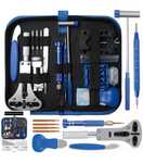 Set instrumente repararea ceasurilor, Plastic/Inox, Albastru/Argintiu