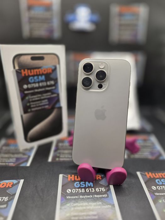 iPhone 15 Pro / Desert / 128GB / 92% / Garantie / Posibilitate Rate
