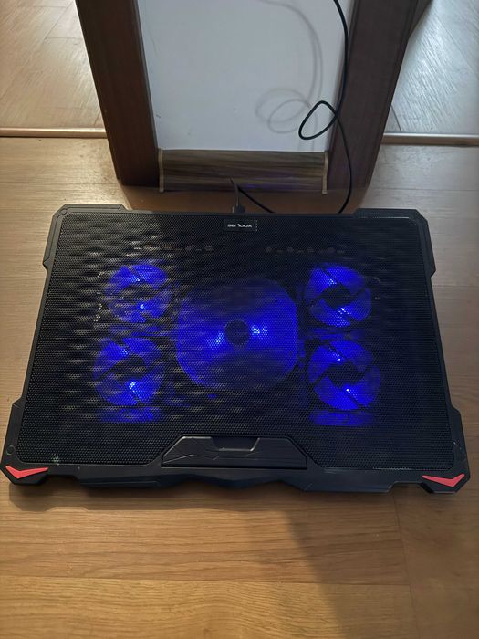Cooler laptop Serioux, 10-17.3", 5 ventilatoare, USB, negru