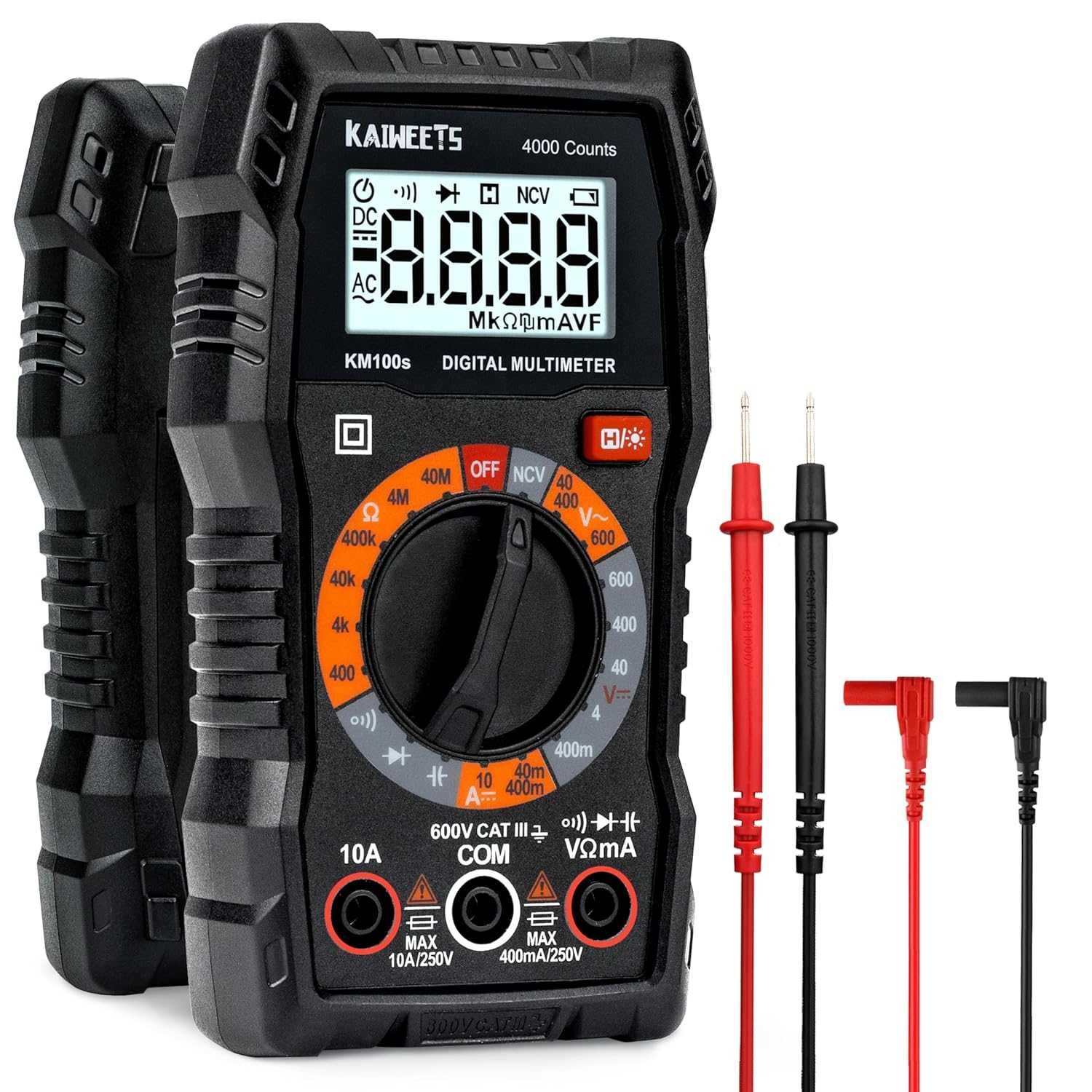KAIWEETS цифров мултицет KM100s с NCV и двоен предпазител