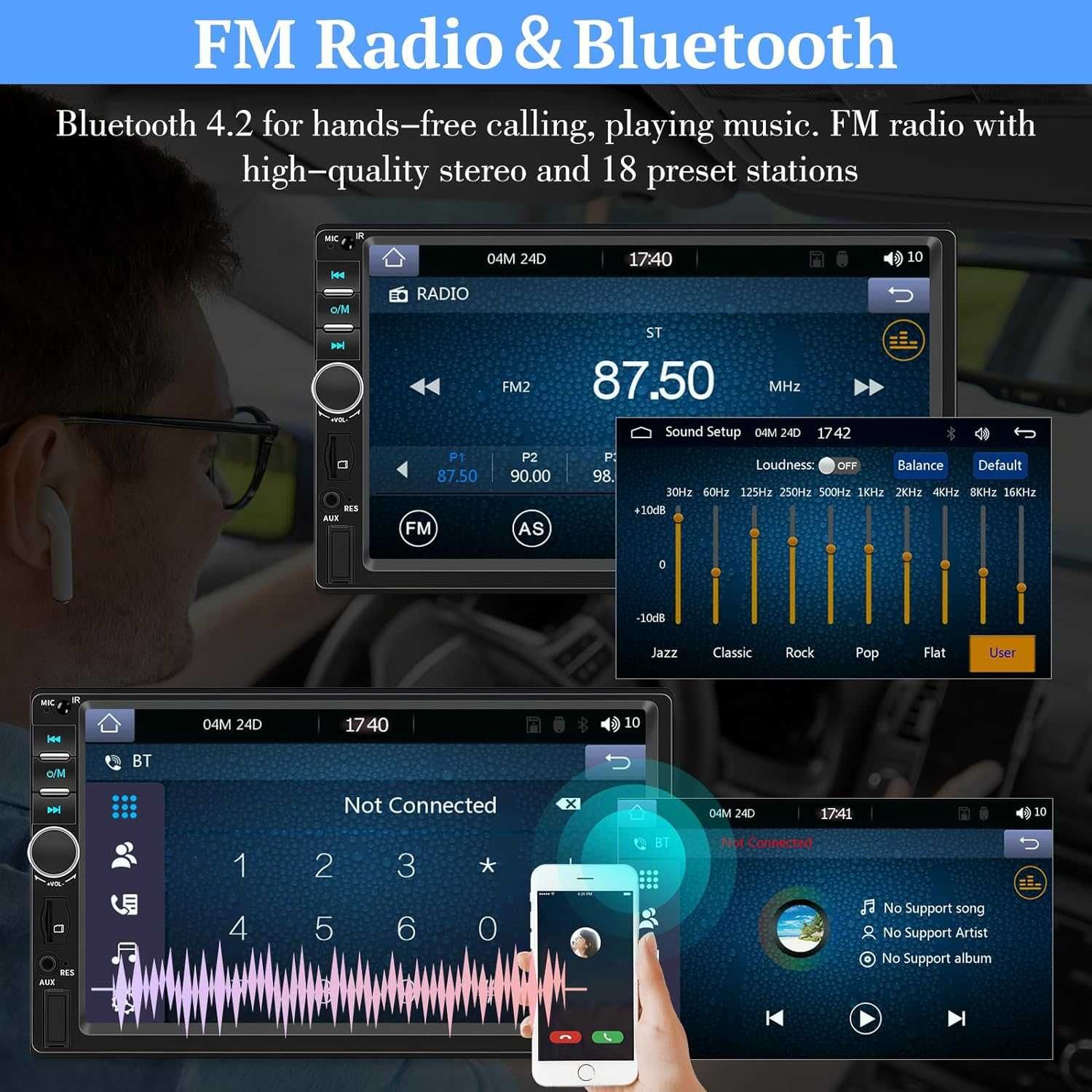 Radio MP3 Auto cu Touchscreen 2Din