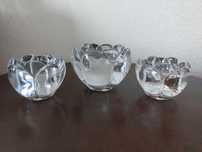 3 suporturi lumanare cristal Royal Copenhagen
