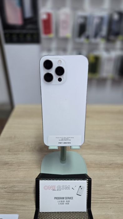 iPhone 16 Pro Max 256GB White– Second-Hand in stare buna!