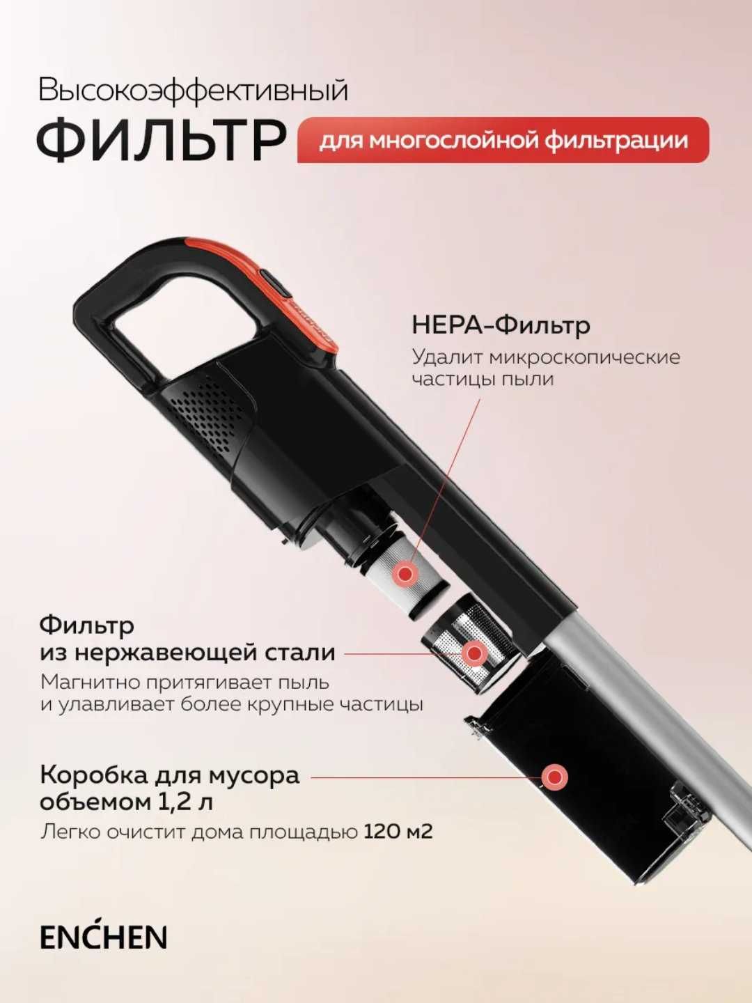 Вертикальный мощный пылесос Enchen V3 PRO