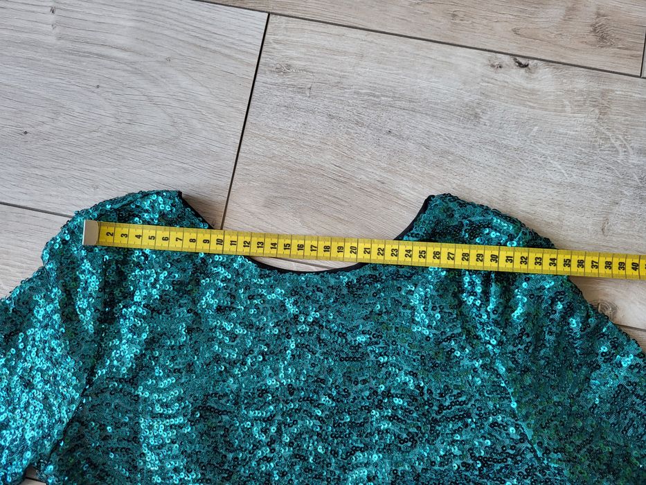 Rochie turcoaz cu paiete