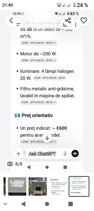 Vând hotă neff inox