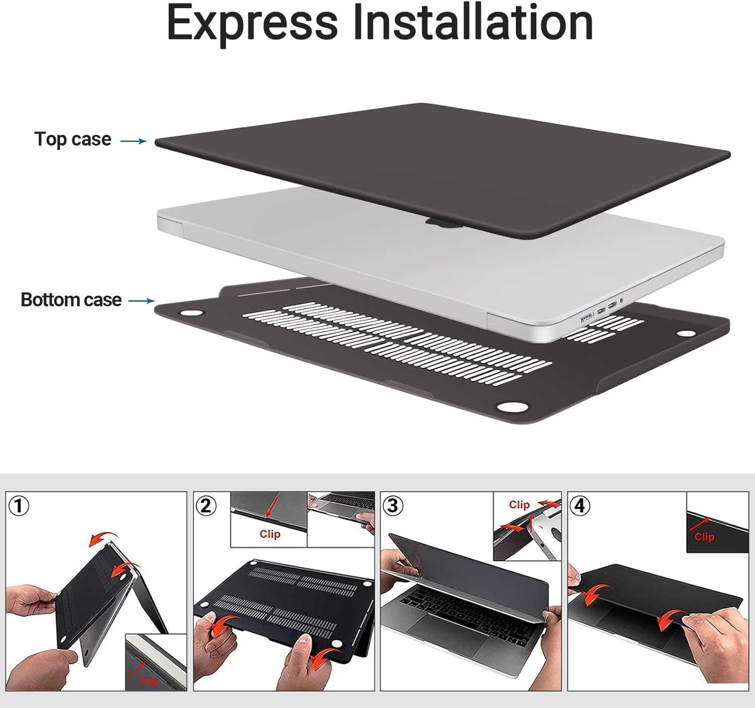 Husa protectie, carcasa Apple Macbook 16",gri inchis