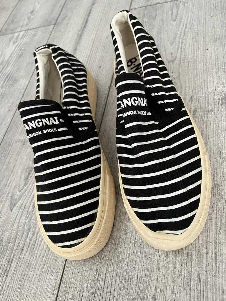 espadrile alb-negru