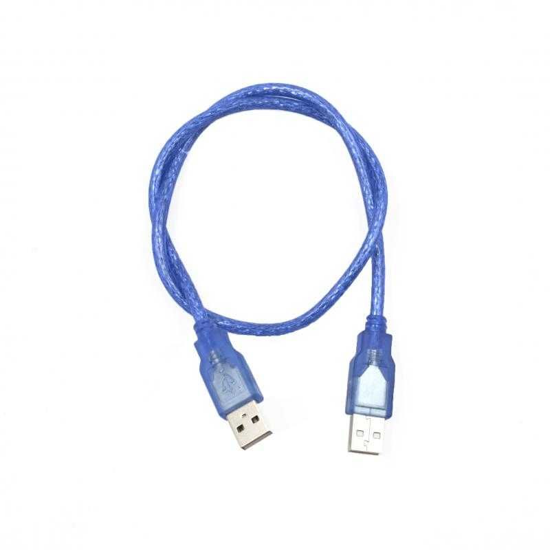 Кабель USB AM - USB AM, LAN, Blue, 0.6м новый в упаковке.