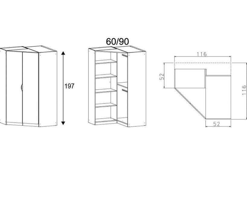 Dulap pe colt de vanzare