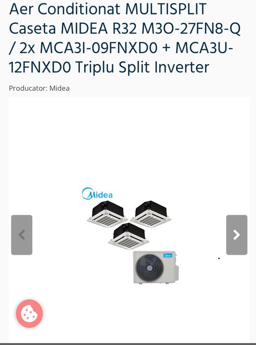 Aer conditionat midea unitate exterioara plus 3 unitati interioare