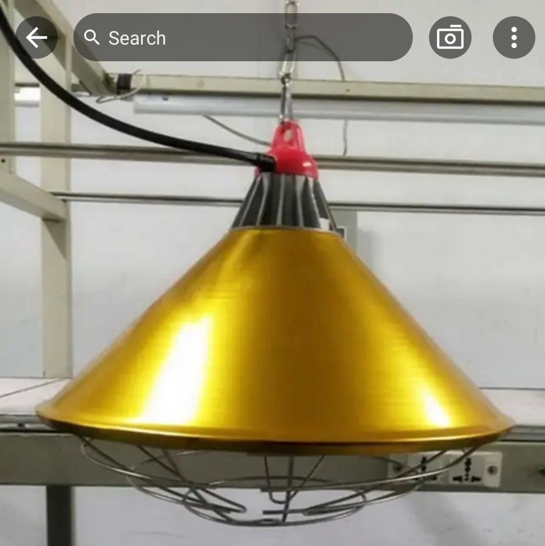 Инфракрасная лампа в комплекте для обогрева цыплят, бройлеров домашних