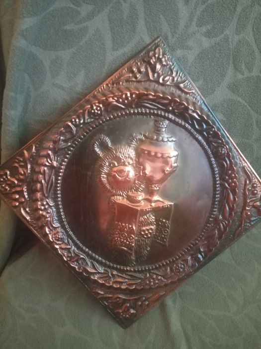 Метална Руска Картина 1980г Олимпиада Москва.