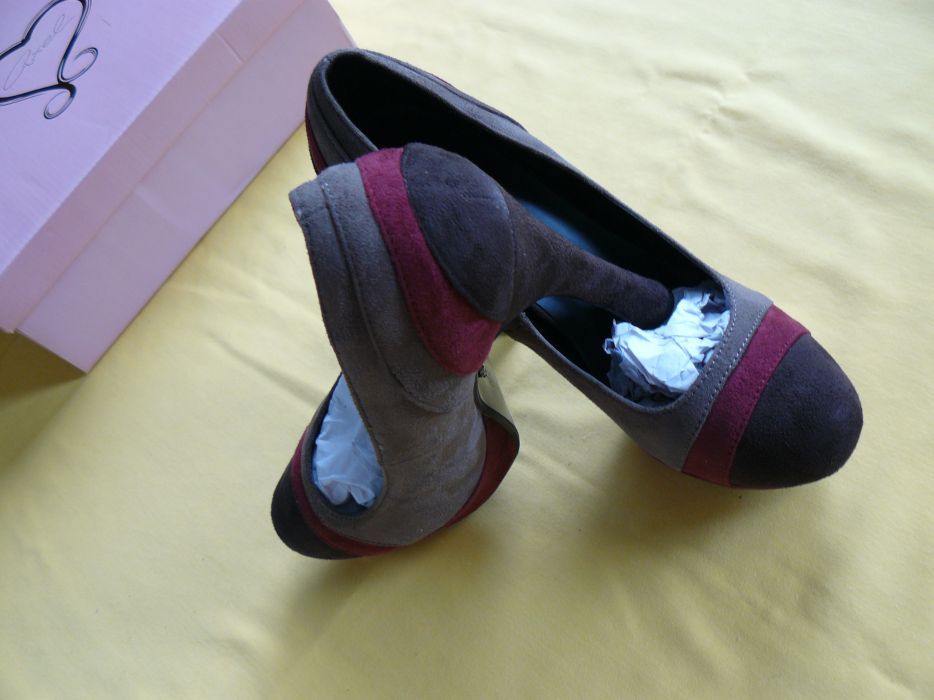 Pantofi Dama "AXEL" Cu Toc,Multi Col/STONE,Originali,