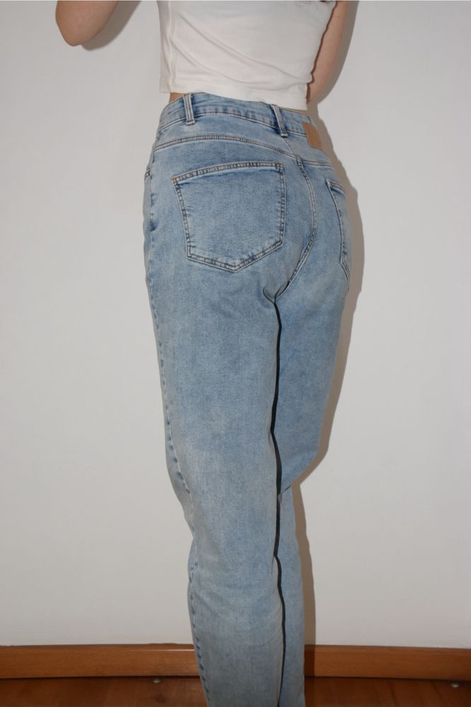 Bugi Pieces relaxed fit, albastru deschis, marimea S