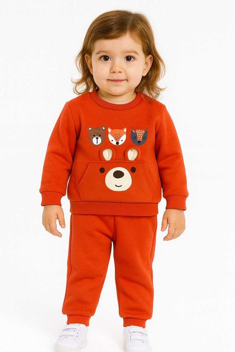 Ватиран детски комплект с мечета и лисица