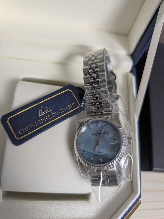 Ceas Christophe Duchamp elysees Mother of Pearl cu 11 Diamante NOU