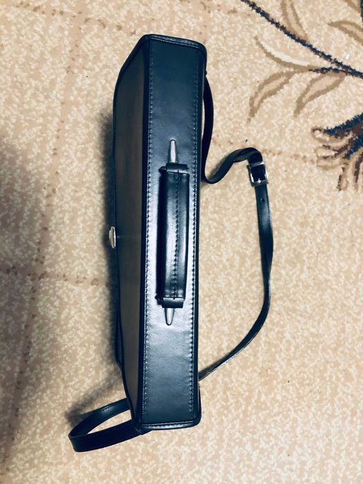 Geanta business piele neagra