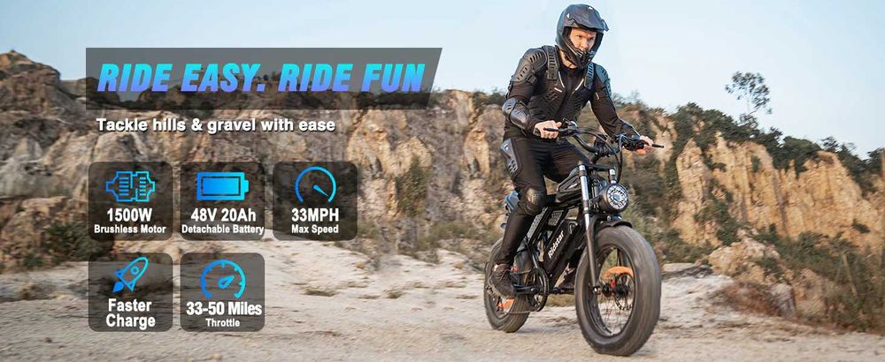 Електрически велосипед YVY C20 1500W – Fat Tire, 48V, 120 км пробег