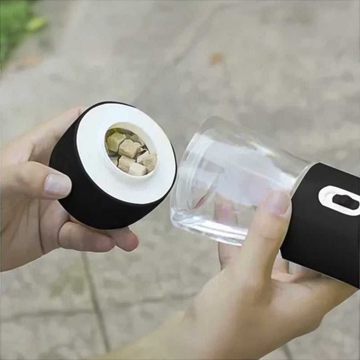 Бутилка/поилка с купичка за куче и котка 3 в 1 – вода, храна и купичка