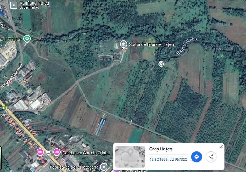 Teren plat cu deschidere la rau, optiune trecere intravilan, Hateg