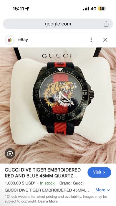 Gucci Dive Tiger 45MM ceas