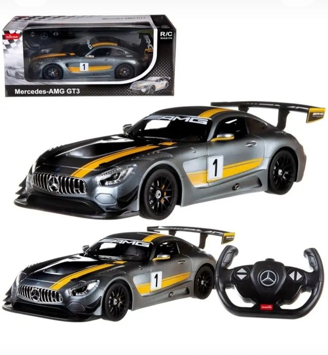 Машина р/у 1:14 Mercedes AMG GT3, цвет серый