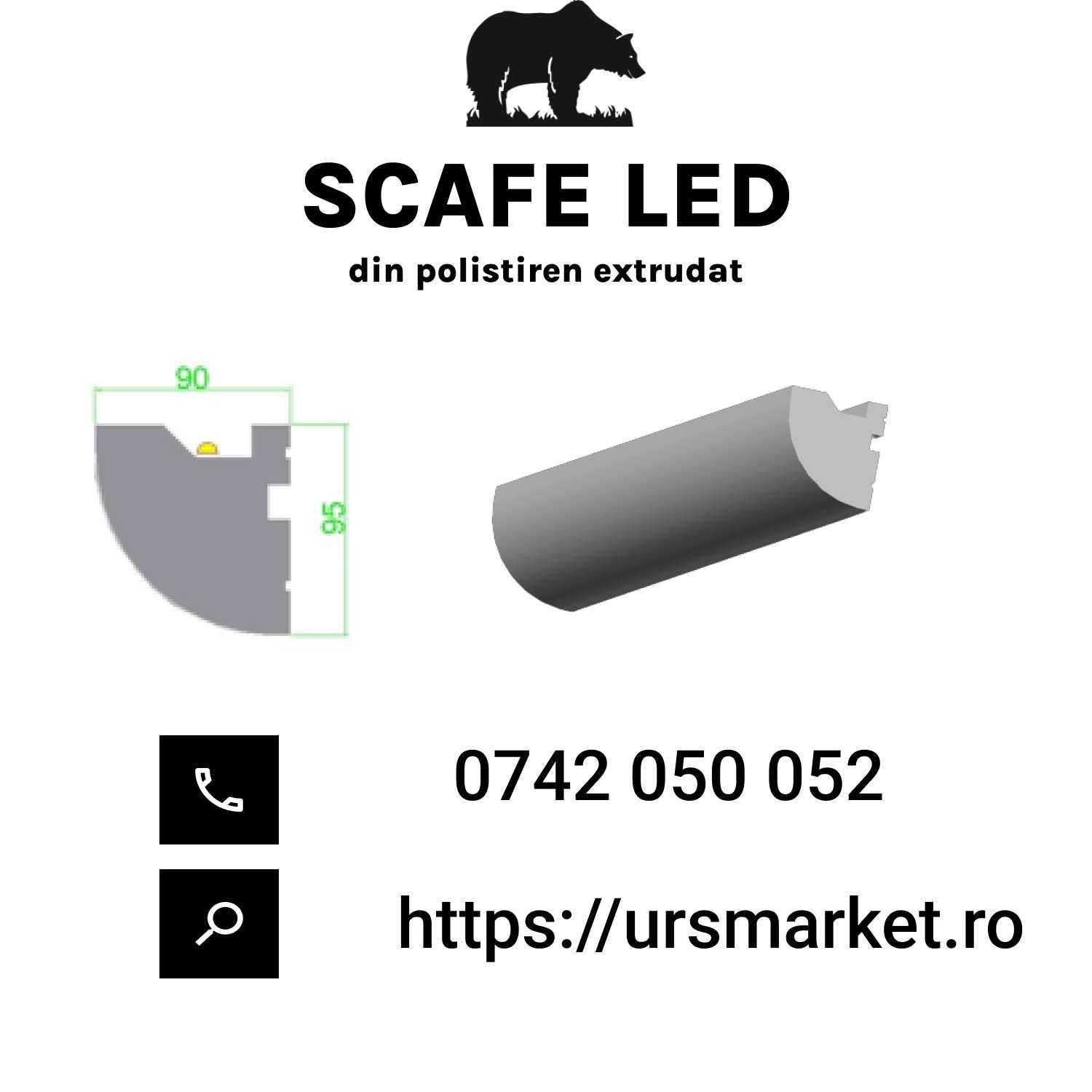 Scafe led, Masca galerie polistiren extrudat, Scafa decorativa led