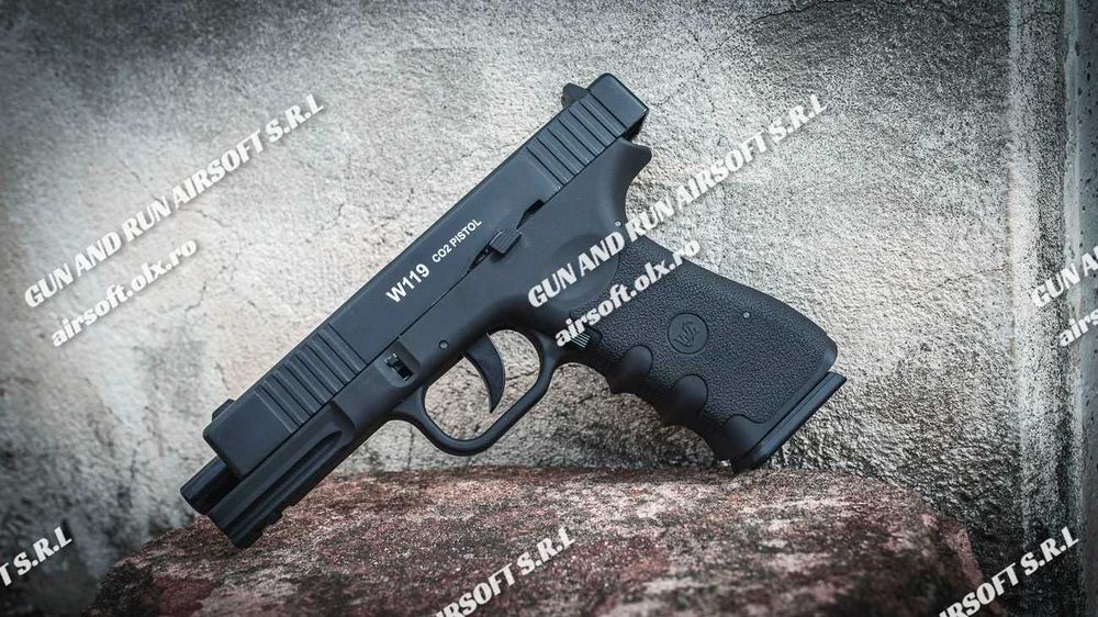 Pistol Glock ~ ORIGINAL !! 5 JOULI ! ~ Cel Mai Puternic + Bile | Pusca