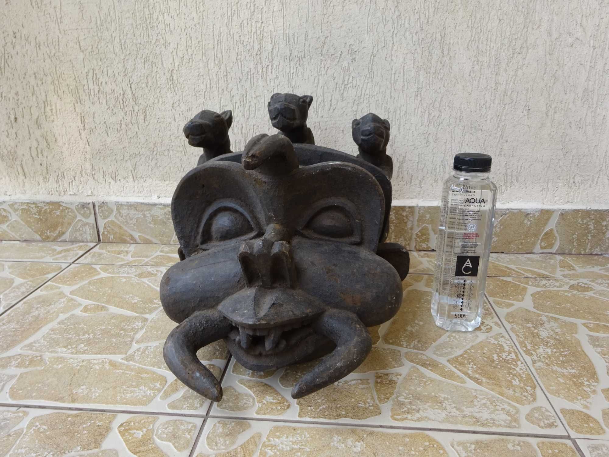 Piesa rara de muzeu | Masca africana veche Bamileke | Camerun