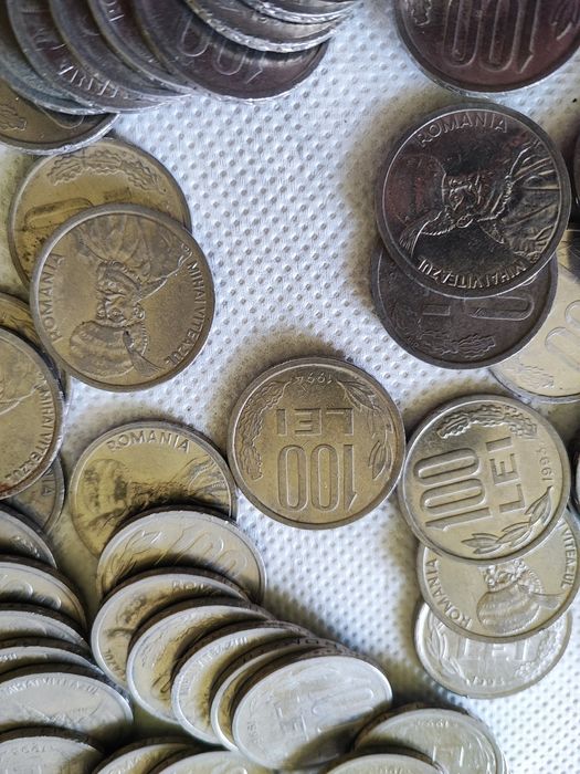 Monede românești colecție  moneda 100 lei 1992 1993 1994 mihai viteazu