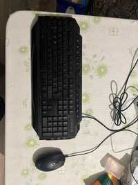 Клавиатура и проводная мышка
