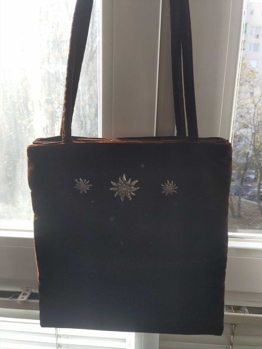 Чанта кафява с еделвайс