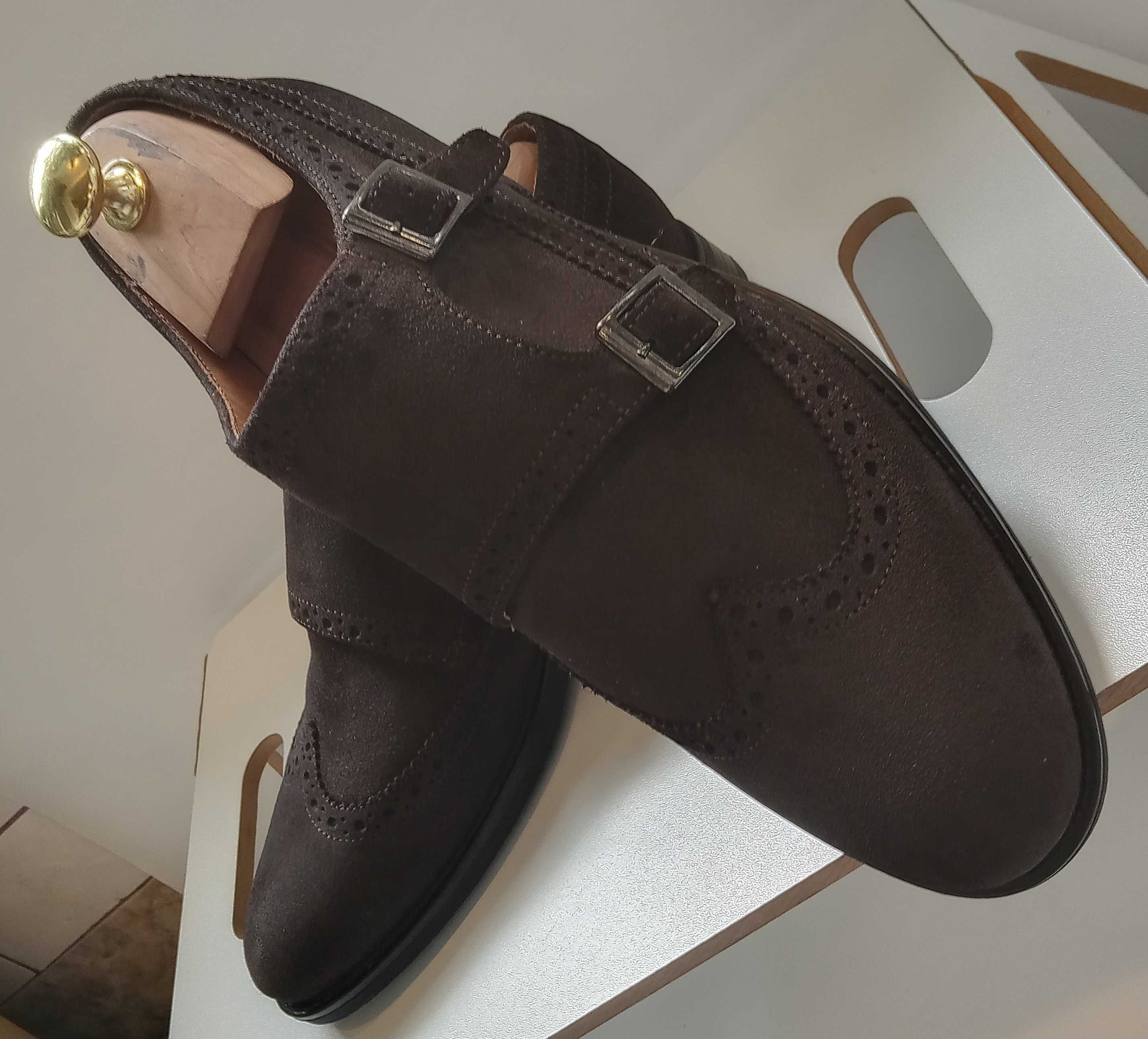 Pantofi monk premium Gino Rossi 41 piele naturala moale