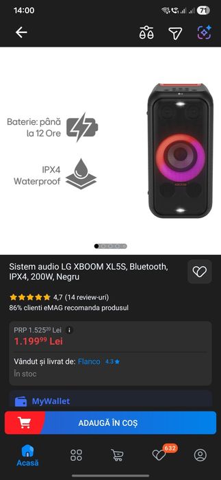 Boxa LG xboom XL5S 200W