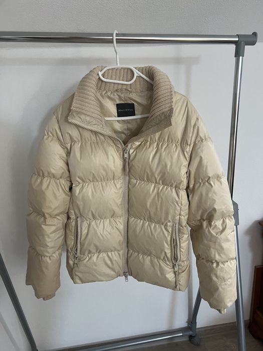 Geaca puf dama crem